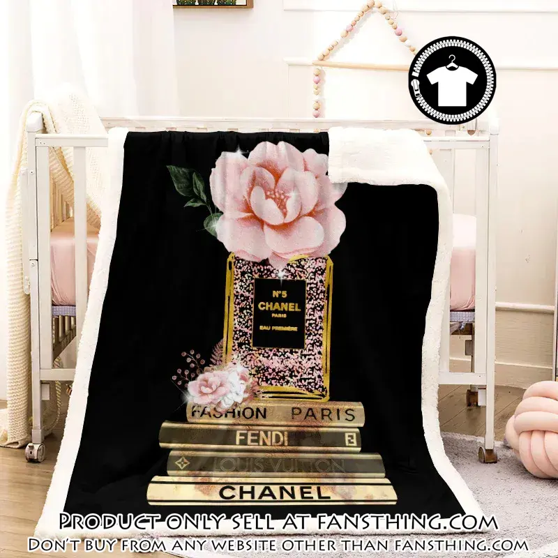 Chanel top luxury brand premium blanket fleece home decor fst4927781